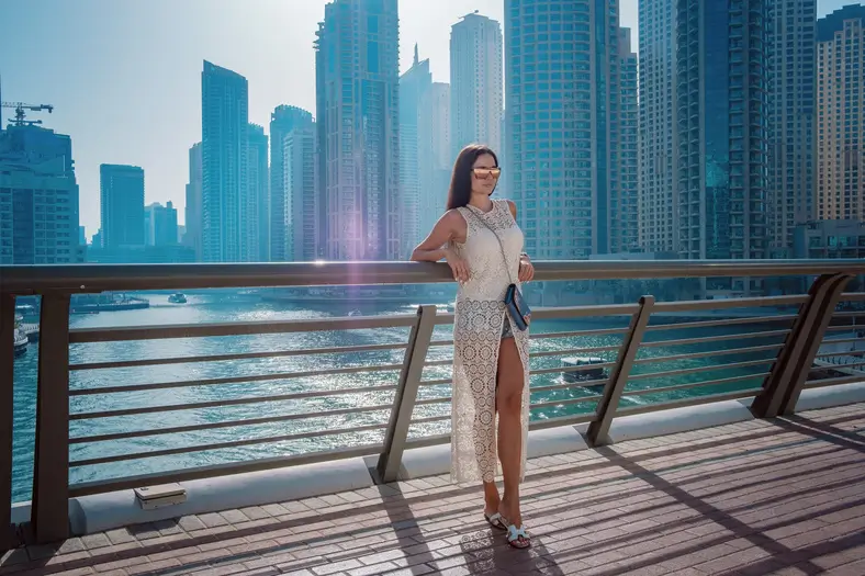 Touriste à Dubai Marina