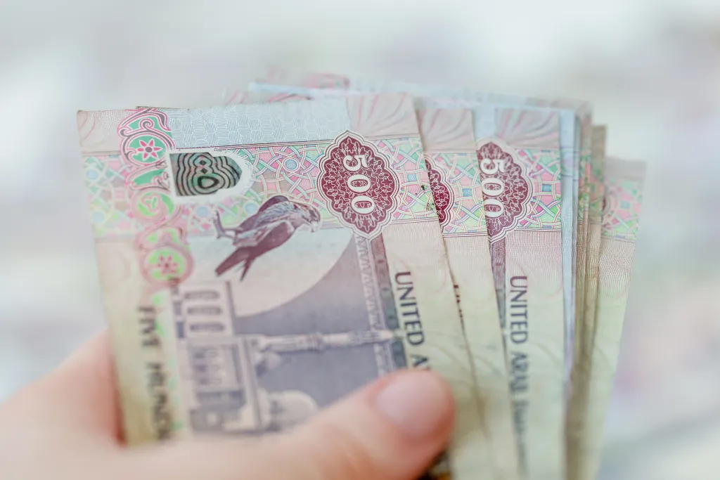 Dirhams des Émirats arabes unis pour le paiement des amendes