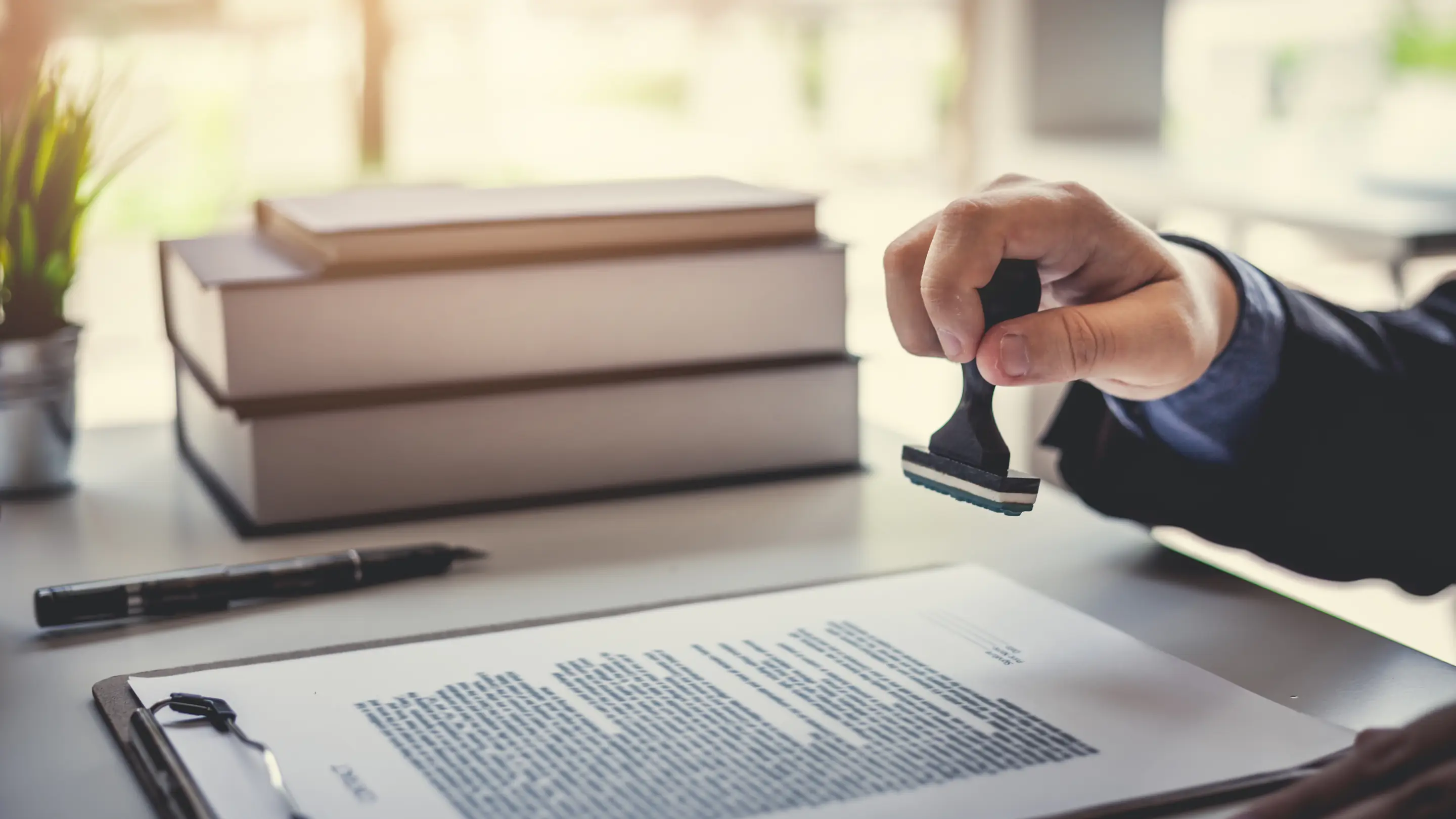 Tampon officiel sur un document