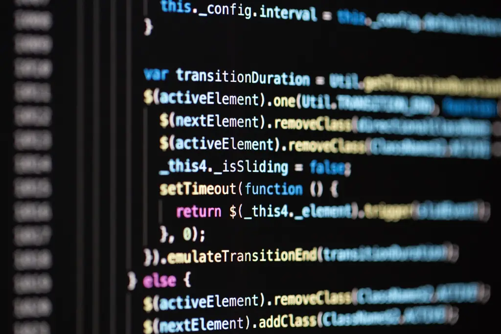 Code source affiché sur l'écran d'un développeur